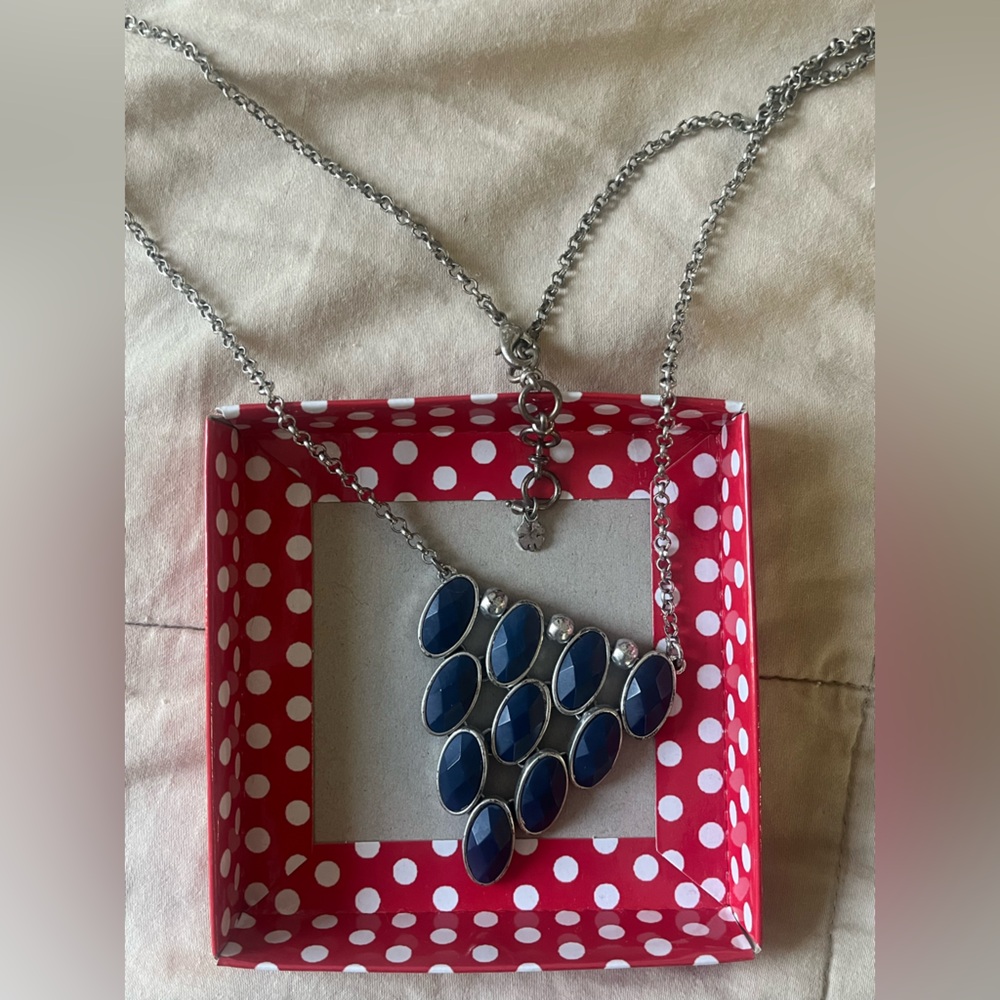 Lucky Brand Silver and Deep Blue Necklace